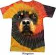 Mens Rottweiler Shirt Big Rottweiler Face Tie Dye T-shirt