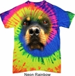 Mens Rottweiler Shirt Big Rottweiler Face Tie Dye T-shirt