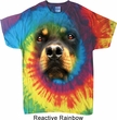 Mens Rottweiler Shirt Big Rottweiler Face Tie Dye T-shirt