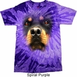 Mens Rottweiler Shirt Big Rottweiler Face Tie Dye T-shirt