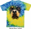 Mens Rottweiler Shirt Big Rottweiler Face Tie Dye T-shirt