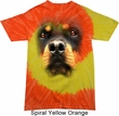 Mens Rottweiler Shirt Big Rottweiler Face Tie Dye T-shirt