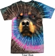 Mens Rottweiler Shirt Big Rottweiler Face Tie Dye T-shirt