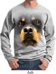 Mens Rottweiler Sweatshirt Big Rottweiler Face Sweat Shirt