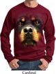 Mens Rottweiler Sweatshirt Big Rottweiler Face Sweat Shirt