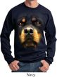 Mens Rottweiler Sweatshirt Big Rottweiler Face Sweat Shirt