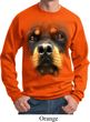 Mens Rottweiler Sweatshirt Big Rottweiler Face Sweat Shirt