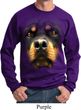 Mens Rottweiler Sweatshirt Big Rottweiler Face Sweat Shirt