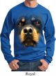 Mens Rottweiler Sweatshirt Big Rottweiler Face Sweat Shirt