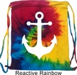 Mens Sailing Bag White Anchor Tie Dye Bag