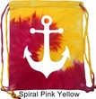 Mens Sailing Bag White Anchor Tie Dye Bag