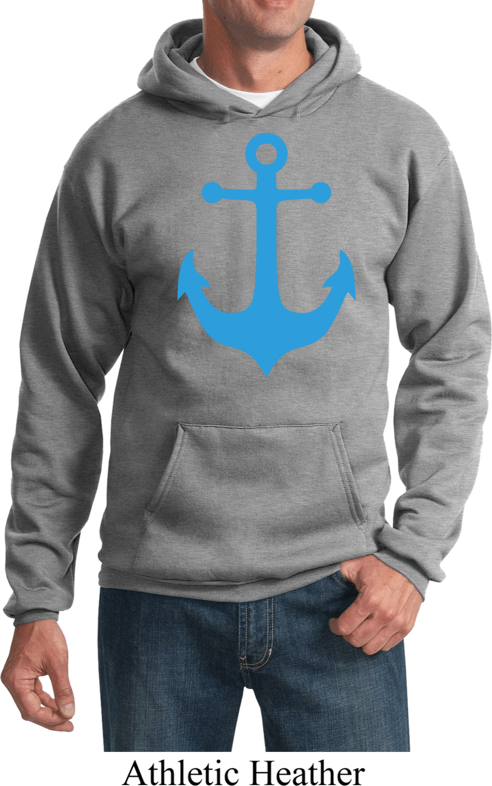 Mens Sailing Hoodie Blue Anchor Hoody Blue Anchor Mens Sailing Shirts