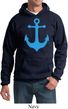 Mens Sailing Hoodie Blue Anchor Hoody