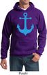 Mens Sailing Hoodie Blue Anchor Hoody