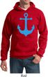 Mens Sailing Hoodie Blue Anchor Hoody