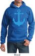 Mens Sailing Hoodie Blue Anchor Hoody