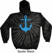 Mens Sailing Hoodie Blue Anchor Tie Dye Hoody