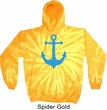 Mens Sailing Hoodie Blue Anchor Tie Dye Hoody