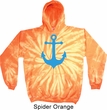 Mens Sailing Hoodie Blue Anchor Tie Dye Hoody