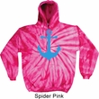 Mens Sailing Hoodie Blue Anchor Tie Dye Hoody