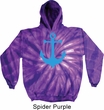 Mens Sailing Hoodie Blue Anchor Tie Dye Hoody