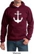 Mens Sailing Hoodie White Anchor Hoody