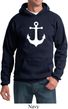 Mens Sailing Hoodie White Anchor Hoody