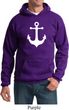 Mens Sailing Hoodie White Anchor Hoody