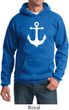 Mens Sailing Hoodie White Anchor Hoody