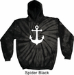 Mens Sailing Hoodie White Anchor Tie Dye Hoody