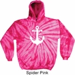 Mens Sailing Hoodie White Anchor Tie Dye Hoody