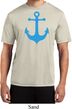 Mens Sailing Shirt Blue Anchor Moisture Wicking Tee