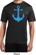 Mens Sailing Shirt Blue Anchor Moisture Wicking Tee