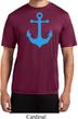 Mens Sailing Shirt Blue Anchor Moisture Wicking Tee