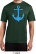 Mens Sailing Shirt Blue Anchor Moisture Wicking Tee