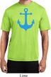 Mens Sailing Shirt Blue Anchor Moisture Wicking Tee