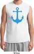 Mens Sailing Shirt Blue Anchor Muscle Tee T-Shirt