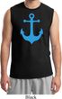 Mens Sailing Shirt Blue Anchor Muscle Tee T-Shirt