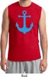 Mens Sailing Shirt Blue Anchor Muscle Tee T-Shirt
