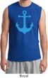 Mens Sailing Shirt Blue Anchor Muscle Tee T-Shirt