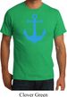 Mens Sailing Shirt Blue Anchor Organic Tee T-Shirt