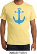 Mens Sailing Shirt Blue Anchor Organic Tee T-Shirt