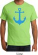 Mens Sailing Shirt Blue Anchor Organic Tee T-Shirt