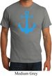 Mens Sailing Shirt Blue Anchor Organic Tee T-Shirt