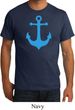 Mens Sailing Shirt Blue Anchor Organic Tee T-Shirt