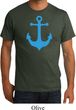 Mens Sailing Shirt Blue Anchor Organic Tee T-Shirt
