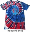 Mens Sailing Shirt Blue Anchor Patriotic Tie Dye Tee T-shirt