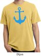 Mens Sailing Shirt Blue Anchor Pigment Dyed Tee T-Shirt