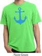 Mens Sailing Shirt Blue Anchor Pigment Dyed Tee T-Shirt