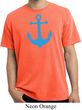 Mens Sailing Shirt Blue Anchor Pigment Dyed Tee T-Shirt